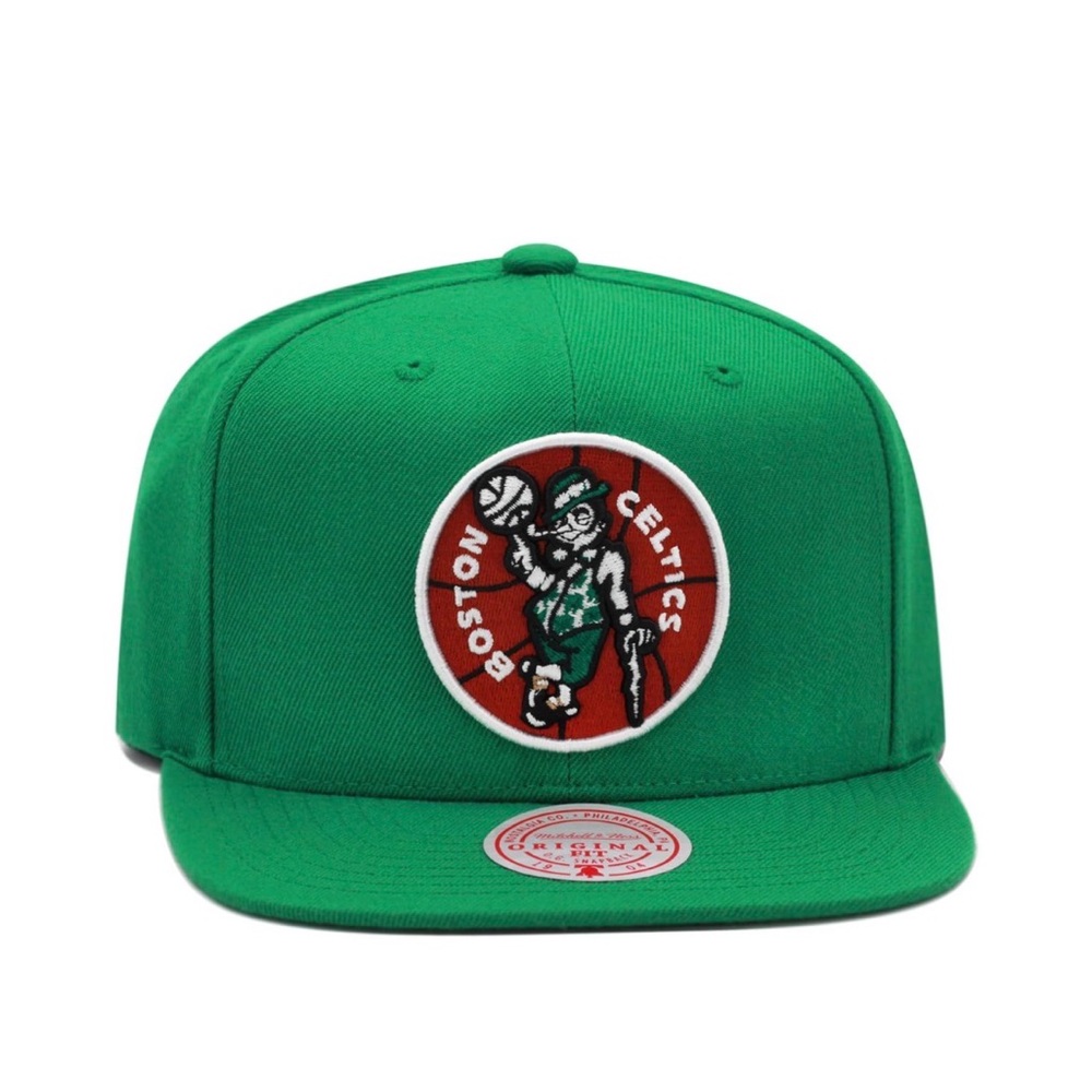 Boston Celtics Mitchell & Ness Hardwood Classics Kelly Green Snapback Hat NBA